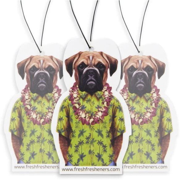 Dog Car Air Freshener 3 Pack Boxer Scented With Essential Oils By Fresh Fresheners