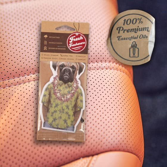 Dog Car Air Freshener 3 Pack Boxer Scented With Essential Oils By Fresh Fresheners