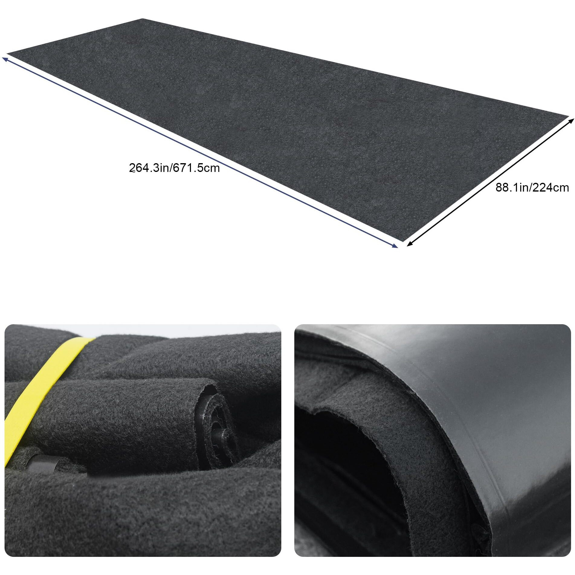 22' X 7'4"" Ft Garage Mats For Floor,Garage Rugs And Mats For Under Car,Oil Spill Mat,Garage Carpet,Reusable, Washable, Protects Floor.