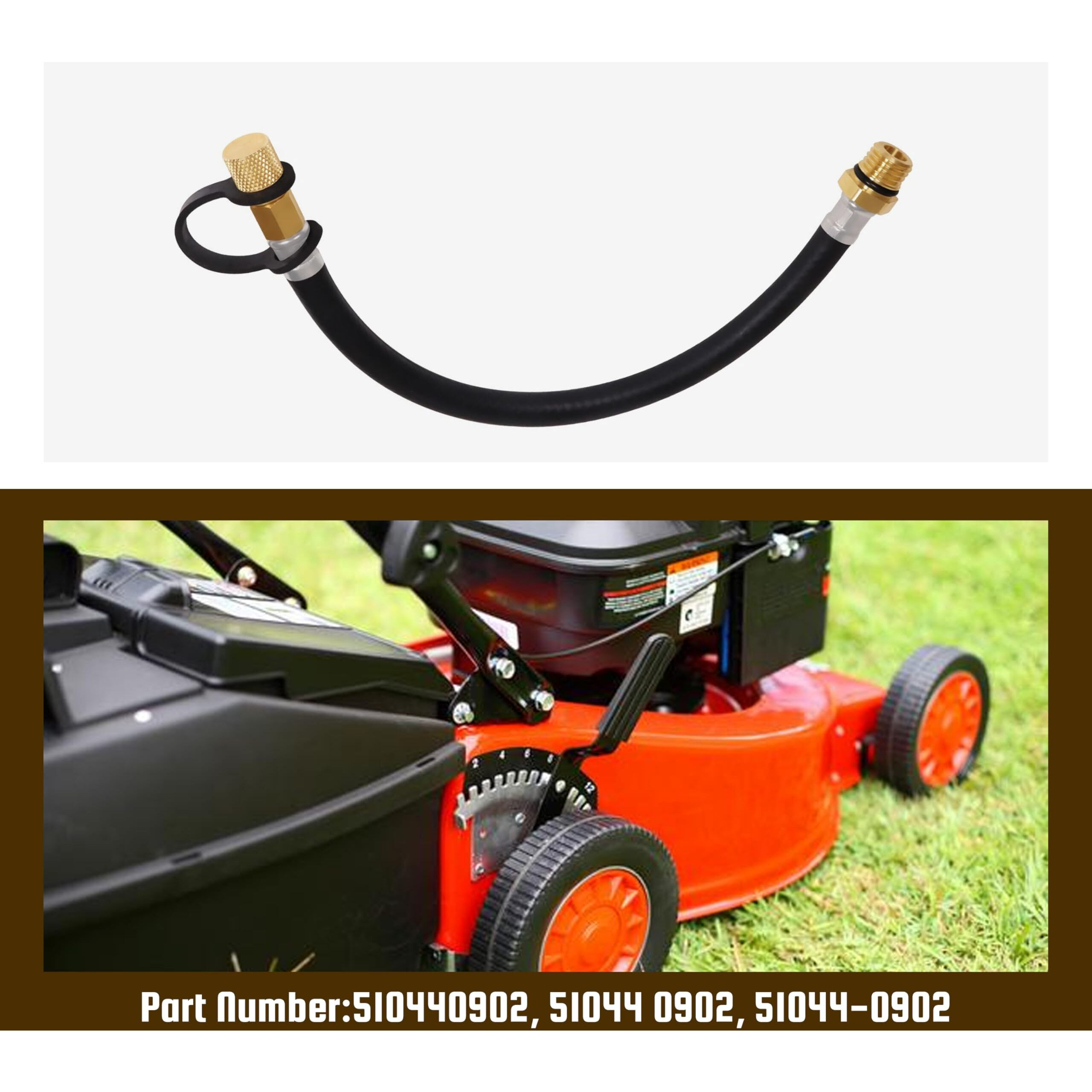 Flex Oil Drain Hose Replace 510440902 For Kawasaki Fr600V Fr651V Fr691V Fr730V Fx730V Fj180V Fs730V Fs541 Fh721V Fh601V Fh641V Fh661V Fh680V For Kubota Z412 Z122R For Toro Mx5060 Fx730V (Pack Of 1)