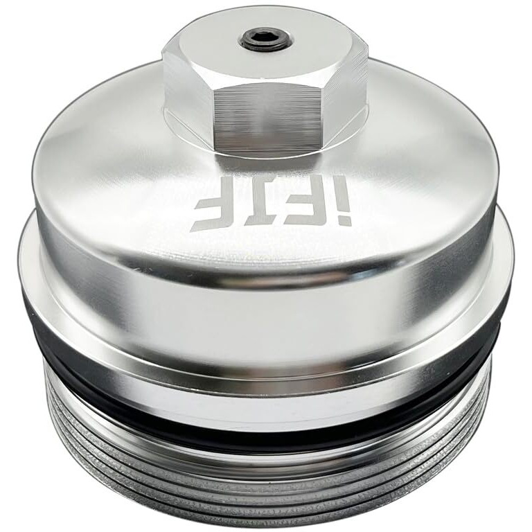 Ifjf Ec781 Oil Filter Cap Billet Aluminum Anodized Replacement For Fl2016 2003-2007 6.0L 2008-2010 6.4L Powerstroke F250 F350 F450 F550 Super Duty 2003-2005 Excursion 1840754C91 3C3Z-6766-Ca