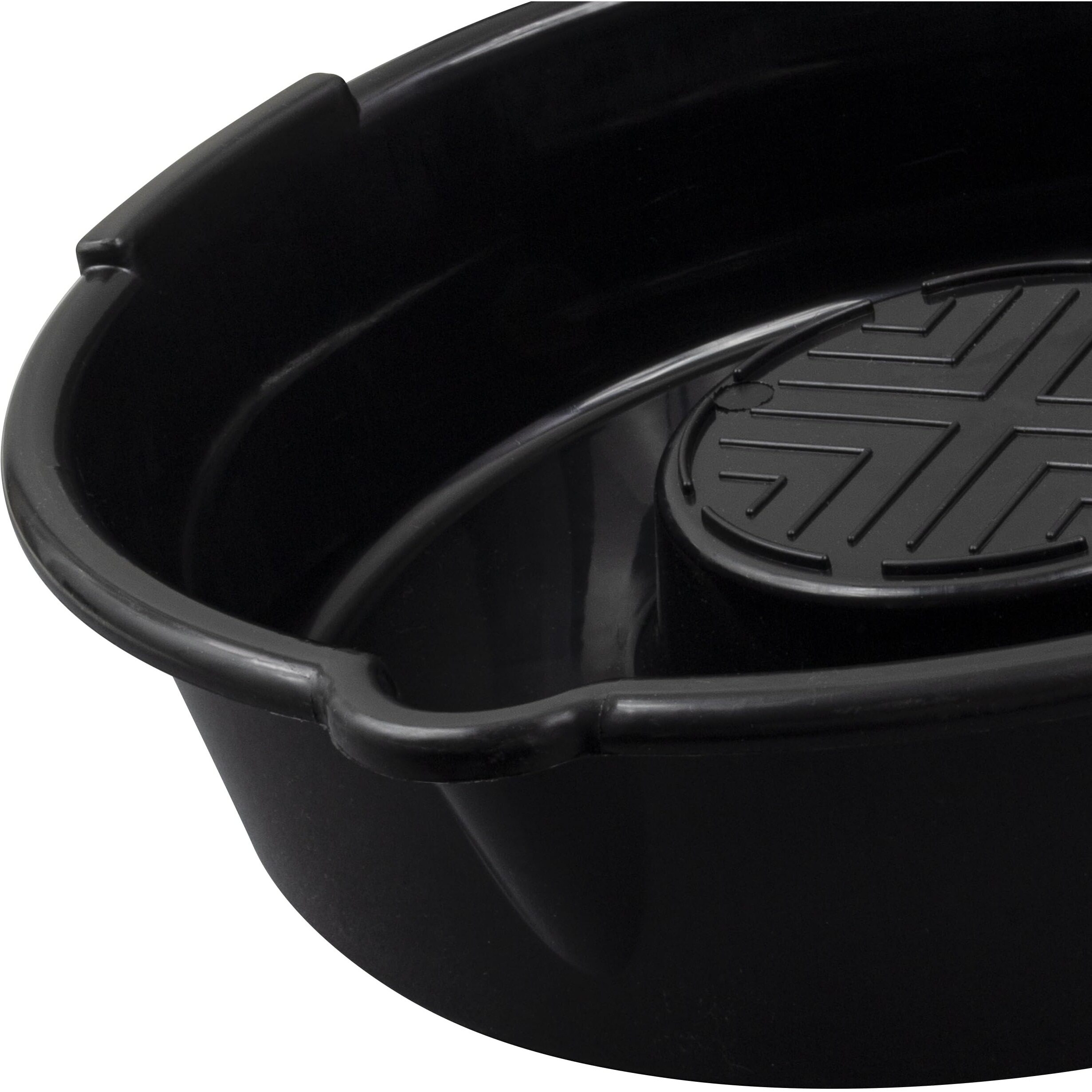 Scepter Am03896 8.4 Quart Round Oil Drain Pan For Engine Oil, And Other Automotive Fluids Including Anti-Freeze, Transmission Fluid And More, 15.87-Inch X 16.51-Inch X 4.2-Inch, Black