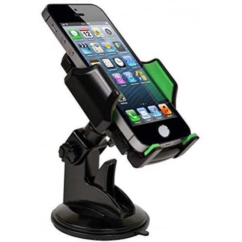 Custom Accessories Goxt 23524 Adjustable Suction Cup Mount Phone Holder, Black