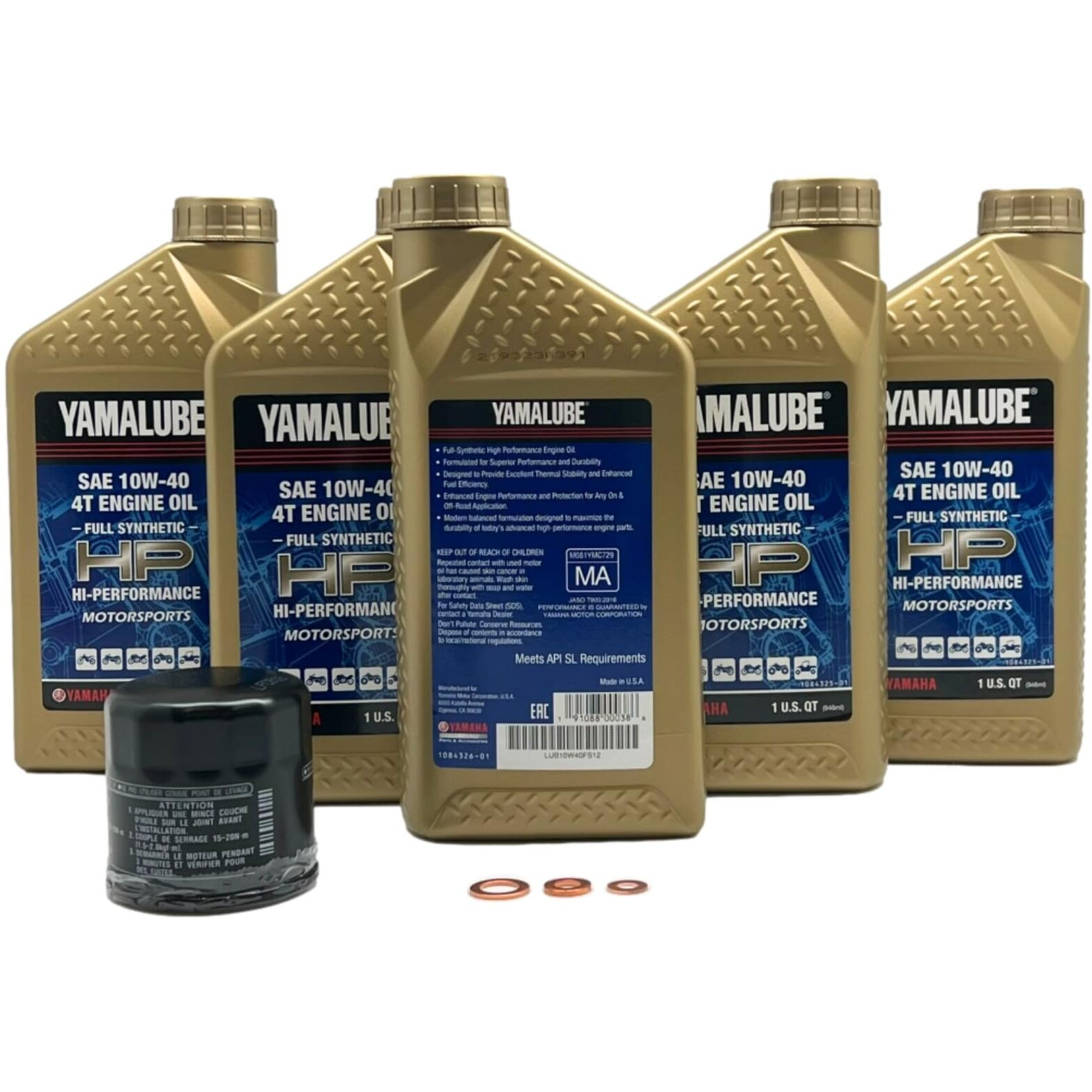 Yamalube 2016-2023 Yamaha Yxz1000R (All Models) Full Synthetic 10W-40 Oil Change Kit - Lub-Sxscg-Kt-11