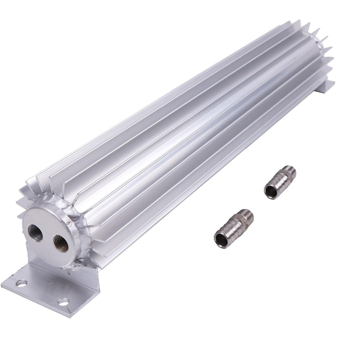Aivwumot 15"" Finned Aluminum Dual Pass Transmission Trans Oil Cooler