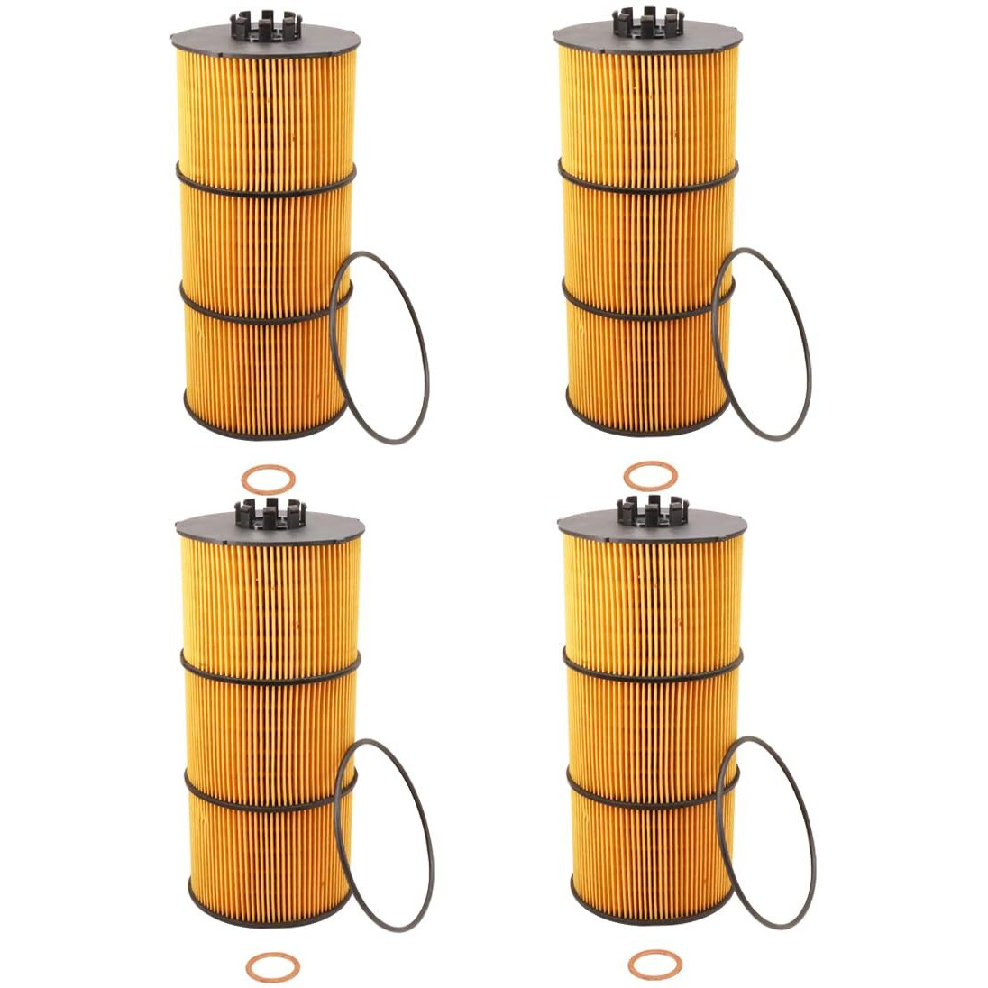 P551005 Oil Filter Replace Lf17511 A4721800109 A4721800509 A4721840225 A4721841325 A4731800909 P7505 Lp5090 57909 Compatible With Detroit Dd13 Dd15 Dd16 Freightliner Trucks Buses Cascadia(Pack Of 4)