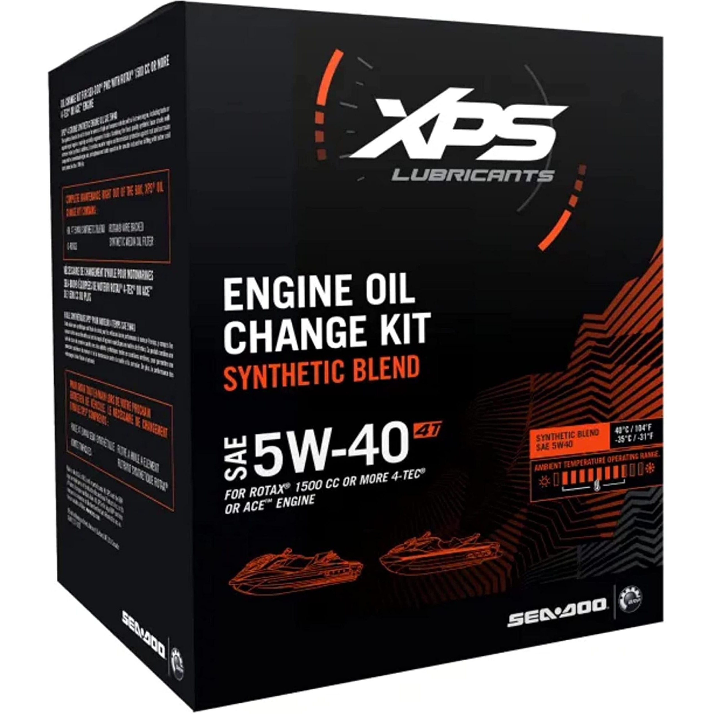 Sea-Doo New Oem, 4T 5W-40 Synthetic Oil Change Kit, Rotax 1500 Cc+, 9779251