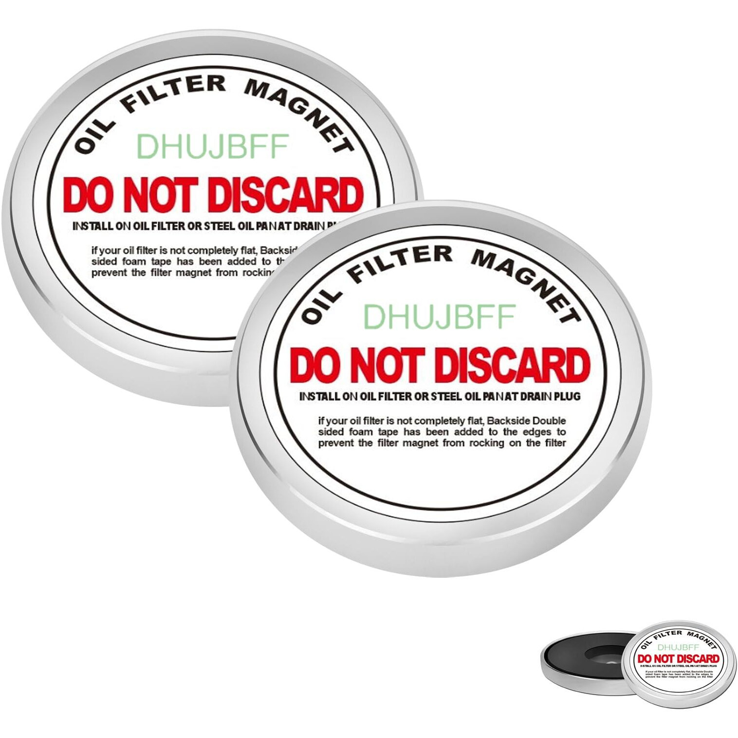 Dhujbff Universal Oil Filter Magnet Protect Our Performance Engine,Magnets Ring Oil Filter,Fit - Most Cars And Trucks 2Pcs