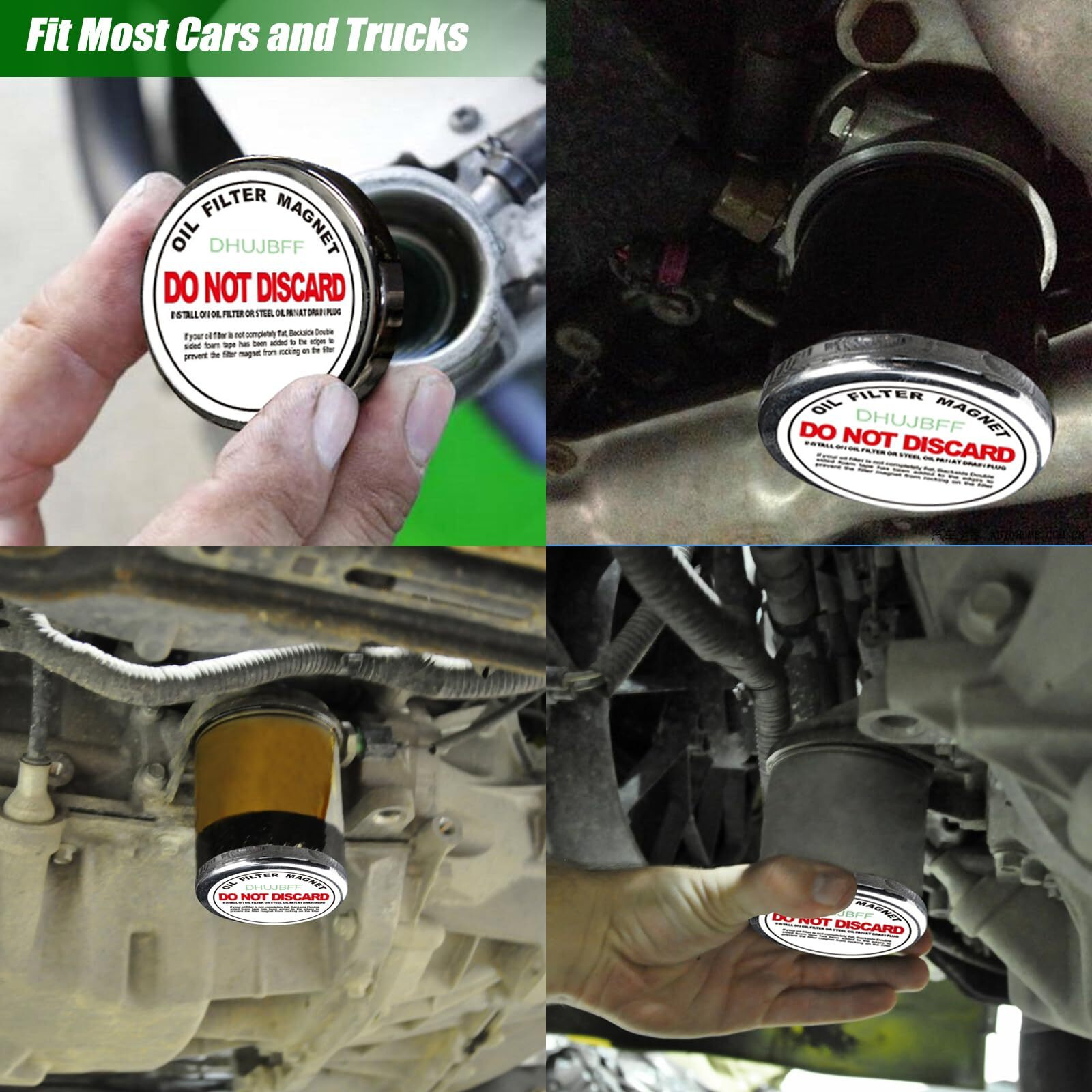 Dhujbff Universal Oil Filter Magnet Protect Our Performance Engine,Magnets Ring Oil Filter,Fit - Most Cars And Trucks 2Pcs