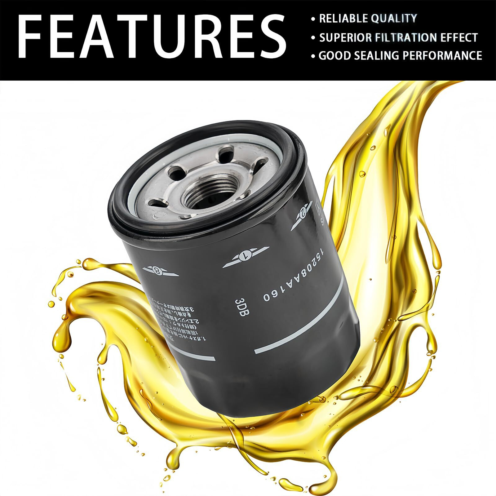 Aftermarket 15208Aa21A Oil Filter & Crush Washer For Subaru Outback Legacy Impreza Forester Xv Crosstrek Ascent 2011-2025 | 3 Pack High Efficiency Engine Oil Filter & Washer