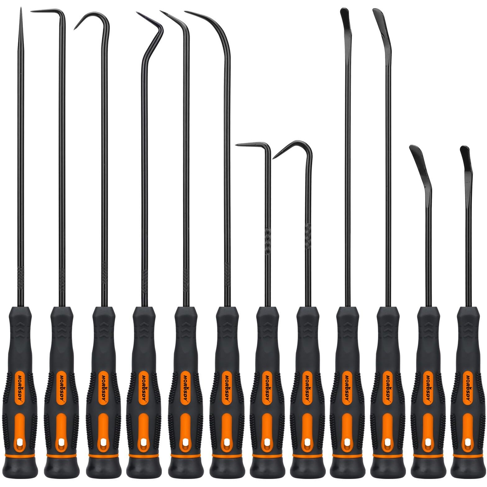 Horusdy 12-Piece Precision Hook And Pick Set, Car Auto Oil Seal/O-Ring Seal Gasket Pick, Precision Hooks Puller Remover