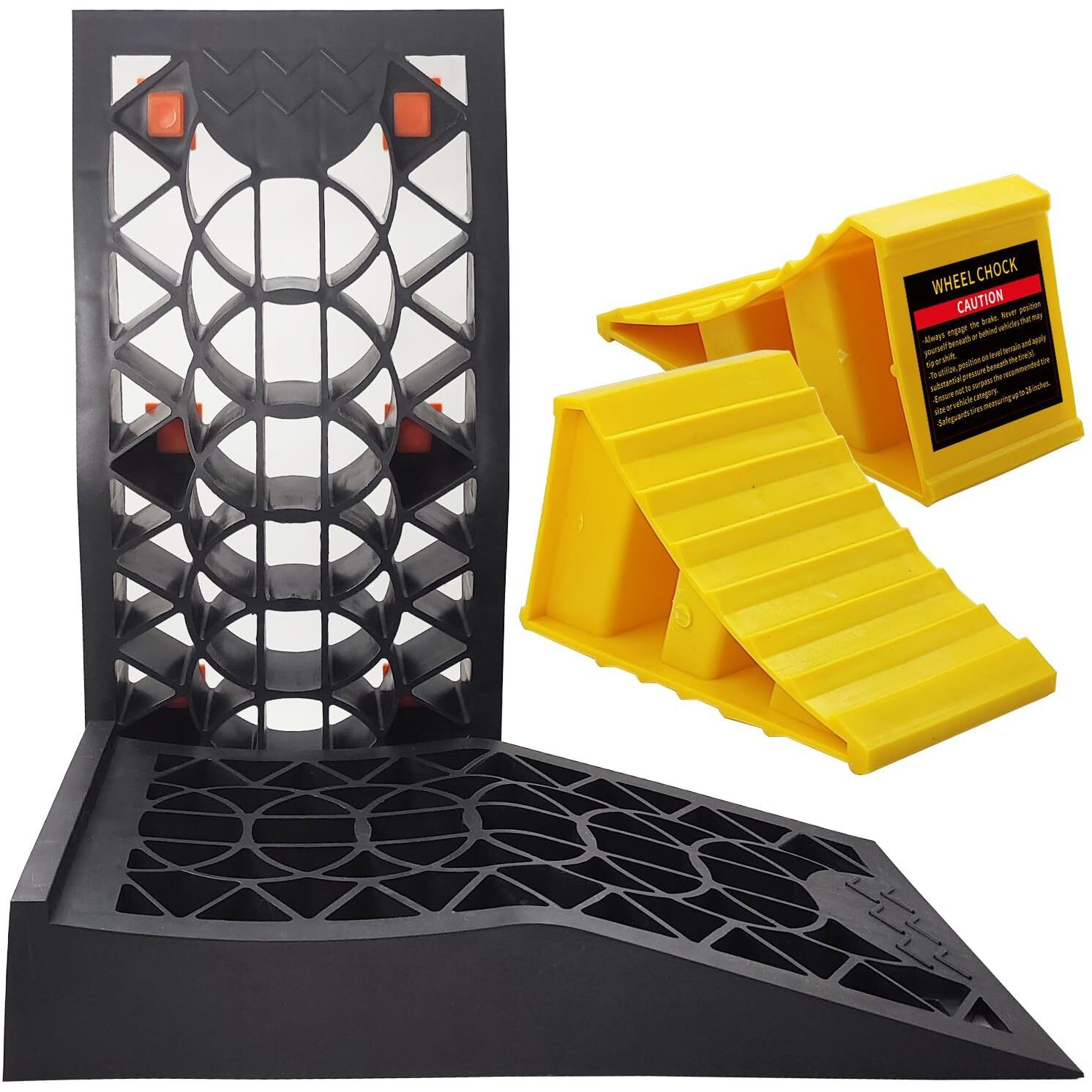 Low Profile Car Ramps For Lift 2.41'' And Vehicle Maintenance Oil Changes Portable Anti-Slip Ramp Special For Lower Cars Vehicle Maintenance For Garage, With 2 Wheel Chocks
