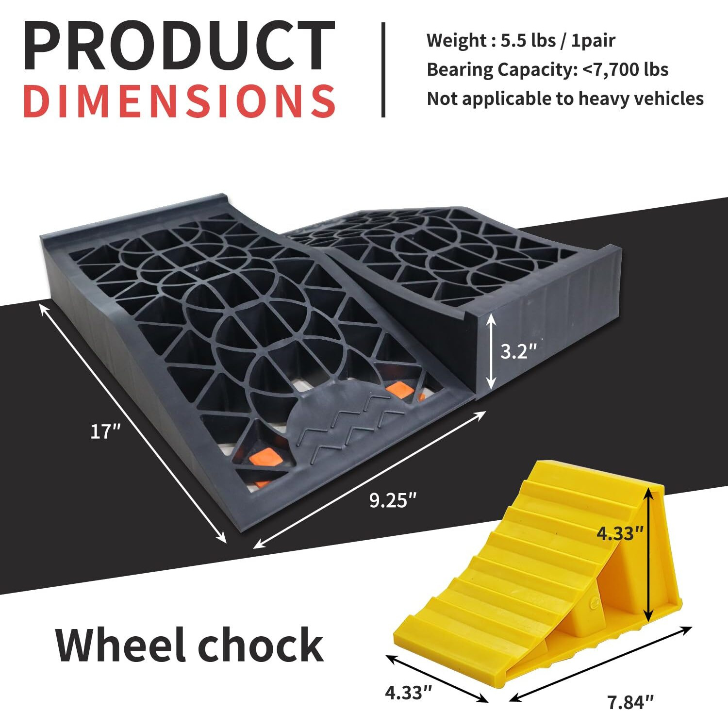 Low Profile Car Ramps For Lift 2.41'' And Vehicle Maintenance Oil Changes Portable Anti-Slip Ramp Special For Lower Cars Vehicle Maintenance For Garage, With 2 Wheel Chocks