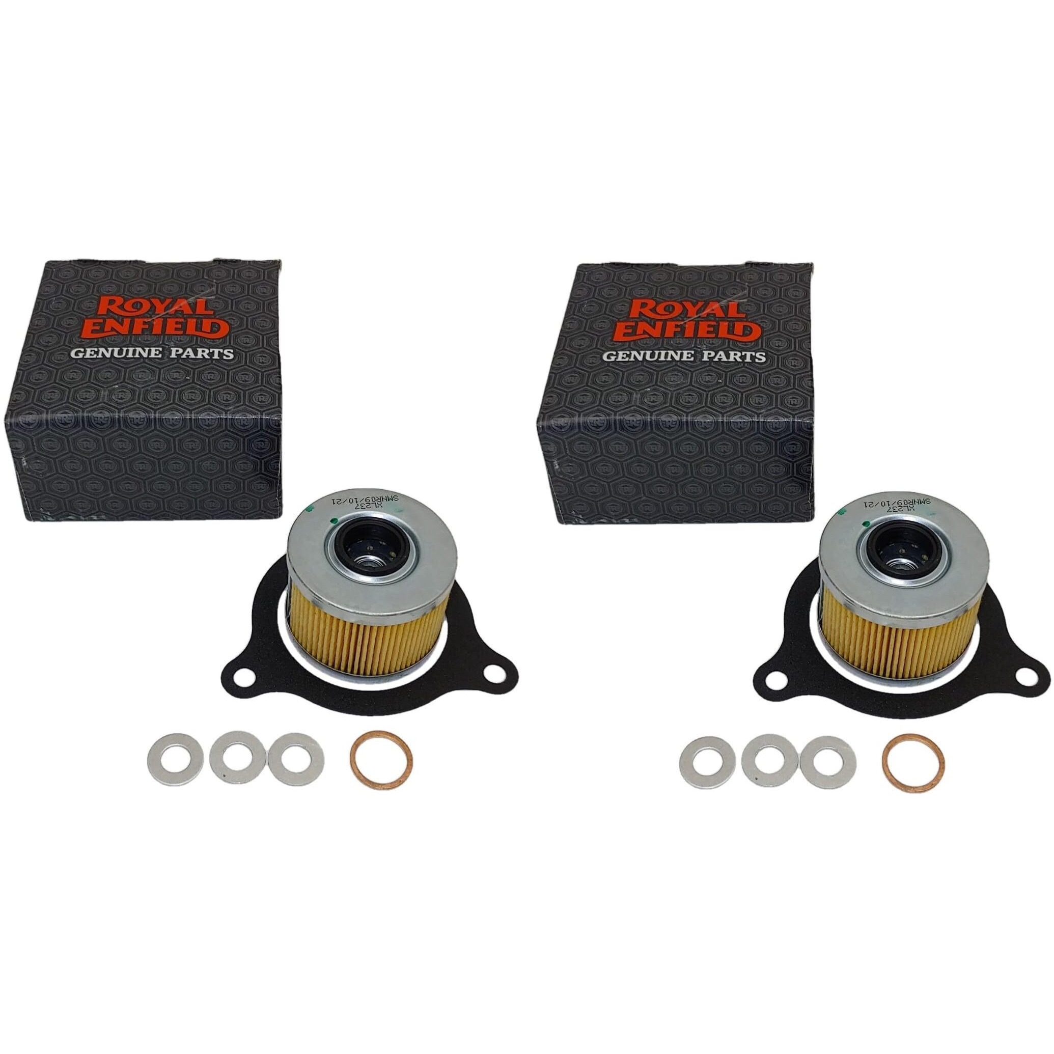 2 Royal Enfield Oem 450 Himalayan & Guerilla Motorcycle Oil Filters, Seals, Crush Washers Sets, Boxed, Factory Parts. Jl Missouri Parts & Misc.