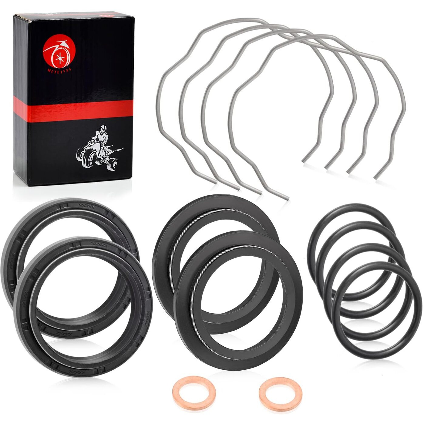 Fork Dust Oil Seals Kit 41X53X8/10.5Mm For Honda Shadow 750 Vt750 1998-2003 Shadow 1100 Vt1100 2000-2007