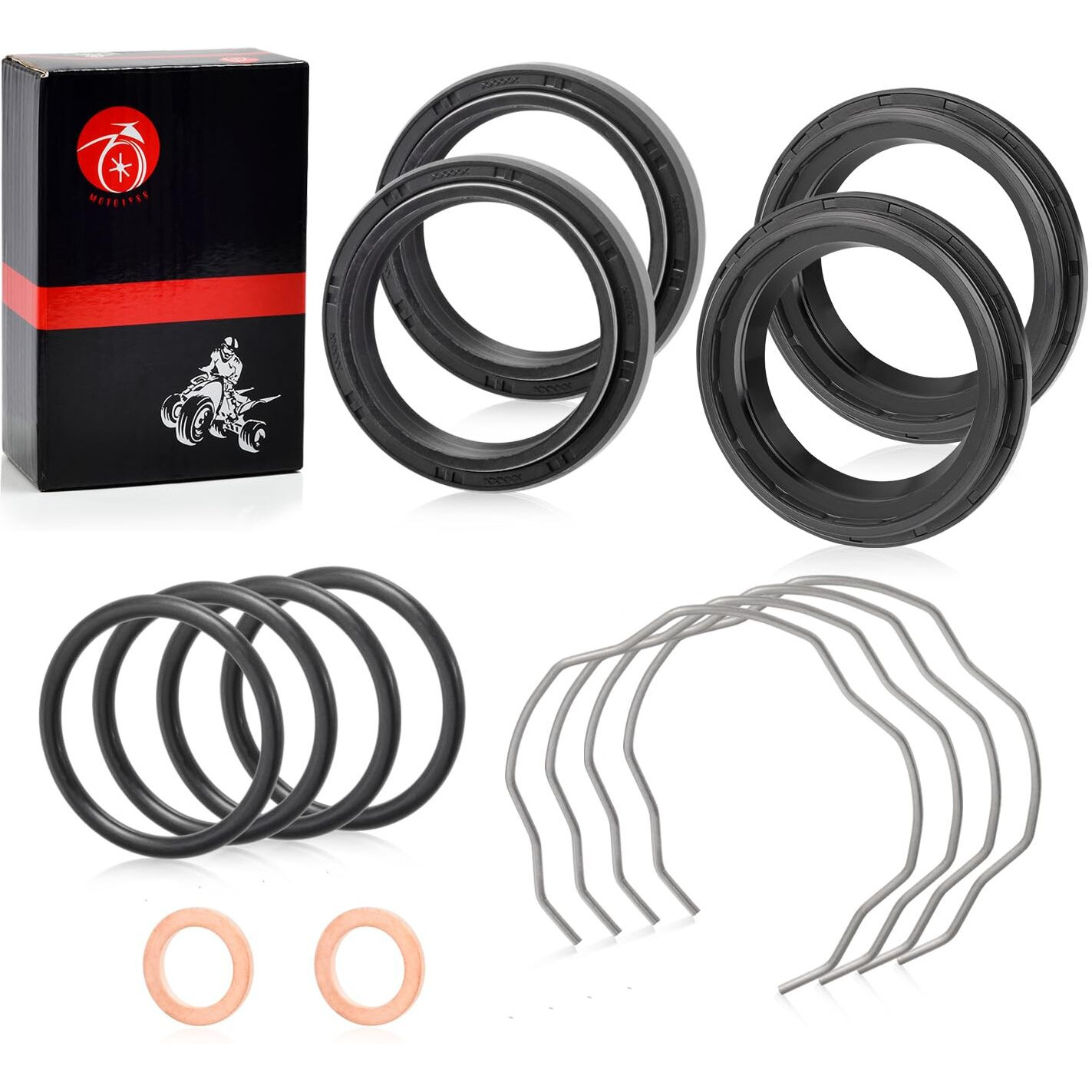 Fork Dust Oil Seals Kit 41X53X8/10.5Mm For Honda Shadow 750 Vt750 1998-2003 Shadow 1100 Vt1100 2000-2007