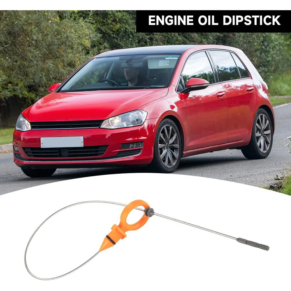 Engine Oil Dipstick Oil Level Dipstick - Compatible For Volkswagen Golf 2010-2013 For Volkswagen Passat 2012-2013 For Volkswagen Jetta 2005-2013 - Replace Part 07K115611M