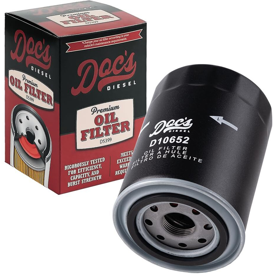 Doc's Diesel Oil Filter 12-Pack D10652-12 | Compatible With Nissan Titan Xd 5.0L Cummins 2016-2019 | Replaces Lfp3900