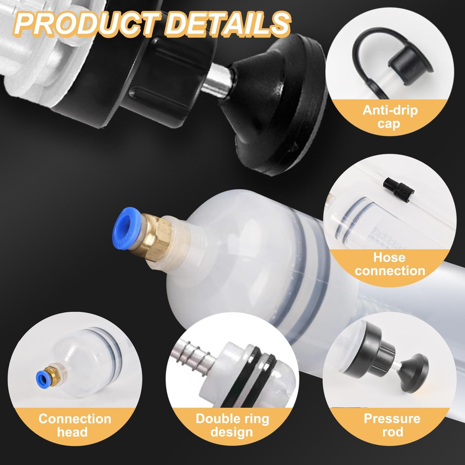 Psukohy 500Cc Fluid Extractor Pump Automotive, Oil Pump Extractor, Upgrade Fluid Pump Automotive, Brake Fluid Extractor And Oil Syringe, Oil Suction Pump Extractor For Changing Oil