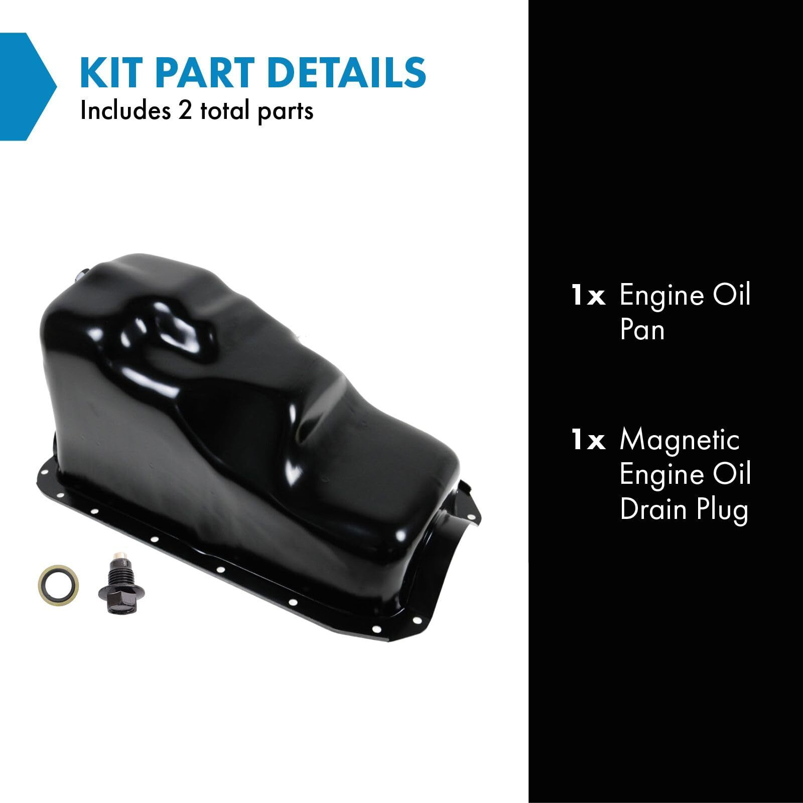 Trq Engine Oil Pan Compatible With 1996-1997 Ford Aerostar 1993-2001 Ranger 1995-2001 Mazda B3000