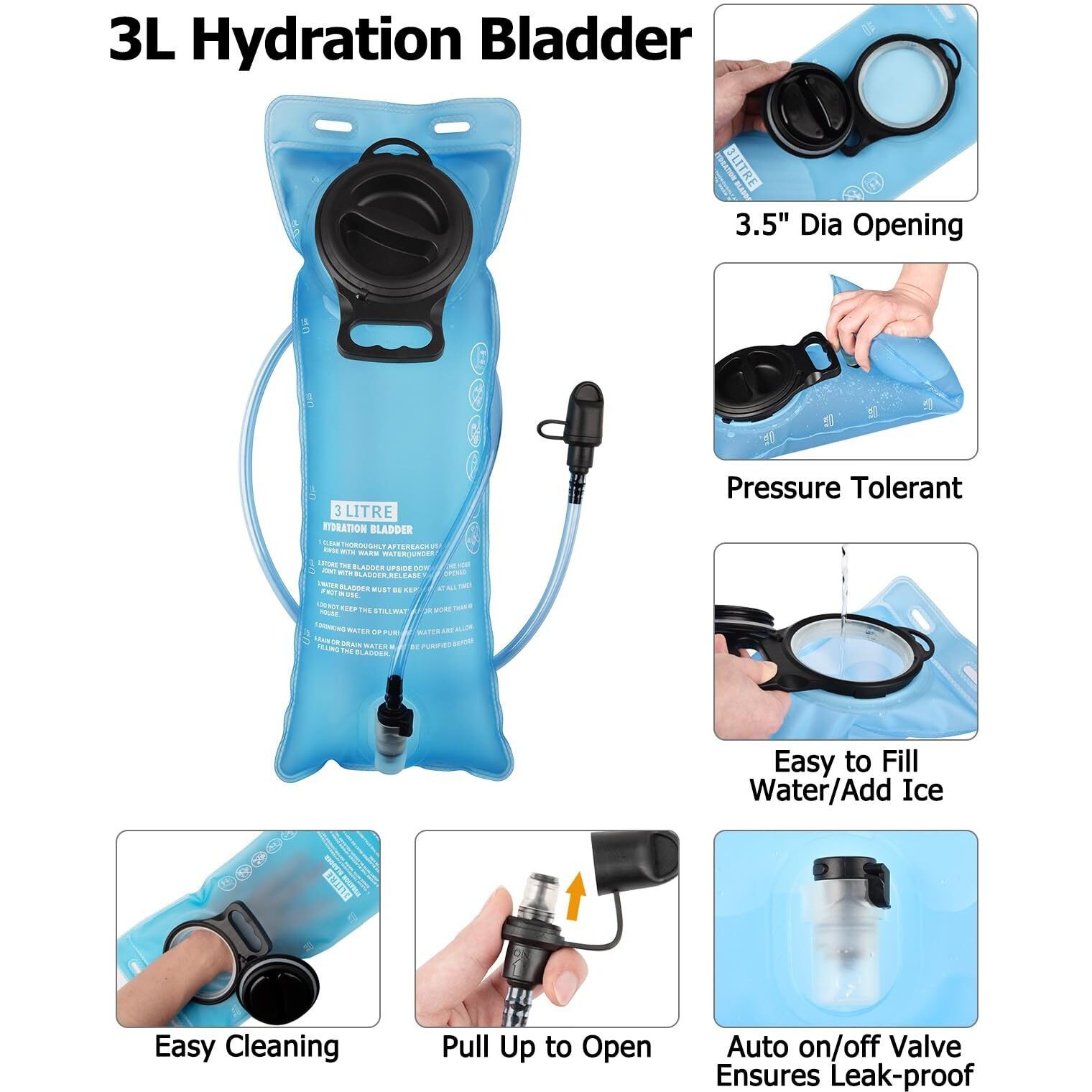 Noola Hydration Backpack With 3L Water Bladder - 22L Water Backpack For Hiking, Cycling, Running, Biking - Lightweight Hiking Pack Bag With Rain Cover, Phone Holder And Trekking Pole Holders, Purple