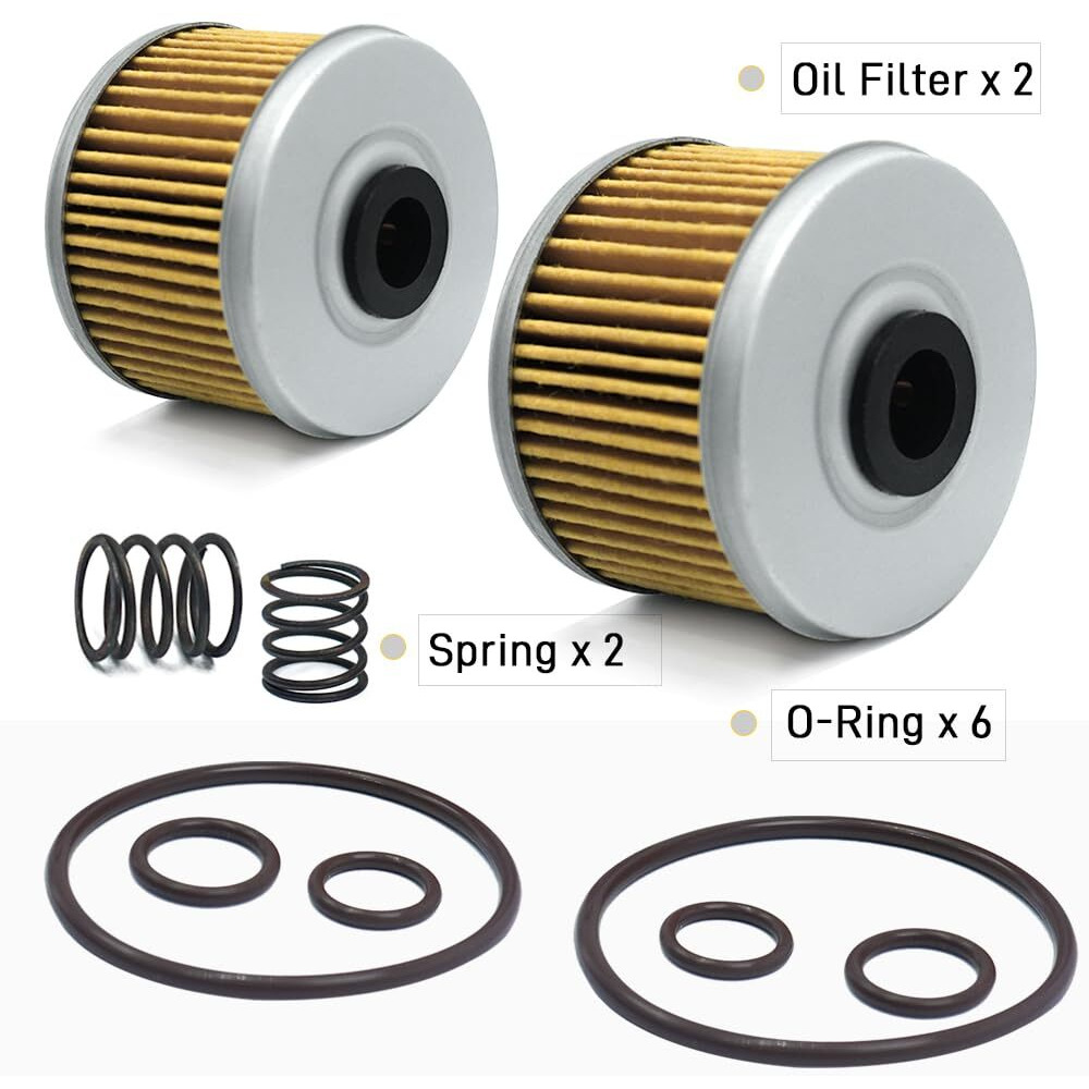 Oil Filter Kit Compatible With Honda Fourtrax 300 Trx300 Trx300Fw Trx300Ex Trx400Ex Rancher 350 Foreman 400 450 500 520 Racher 420 Pioneer 500 520 Trx400Fw Trx420 500 520 (Pack Of 2)