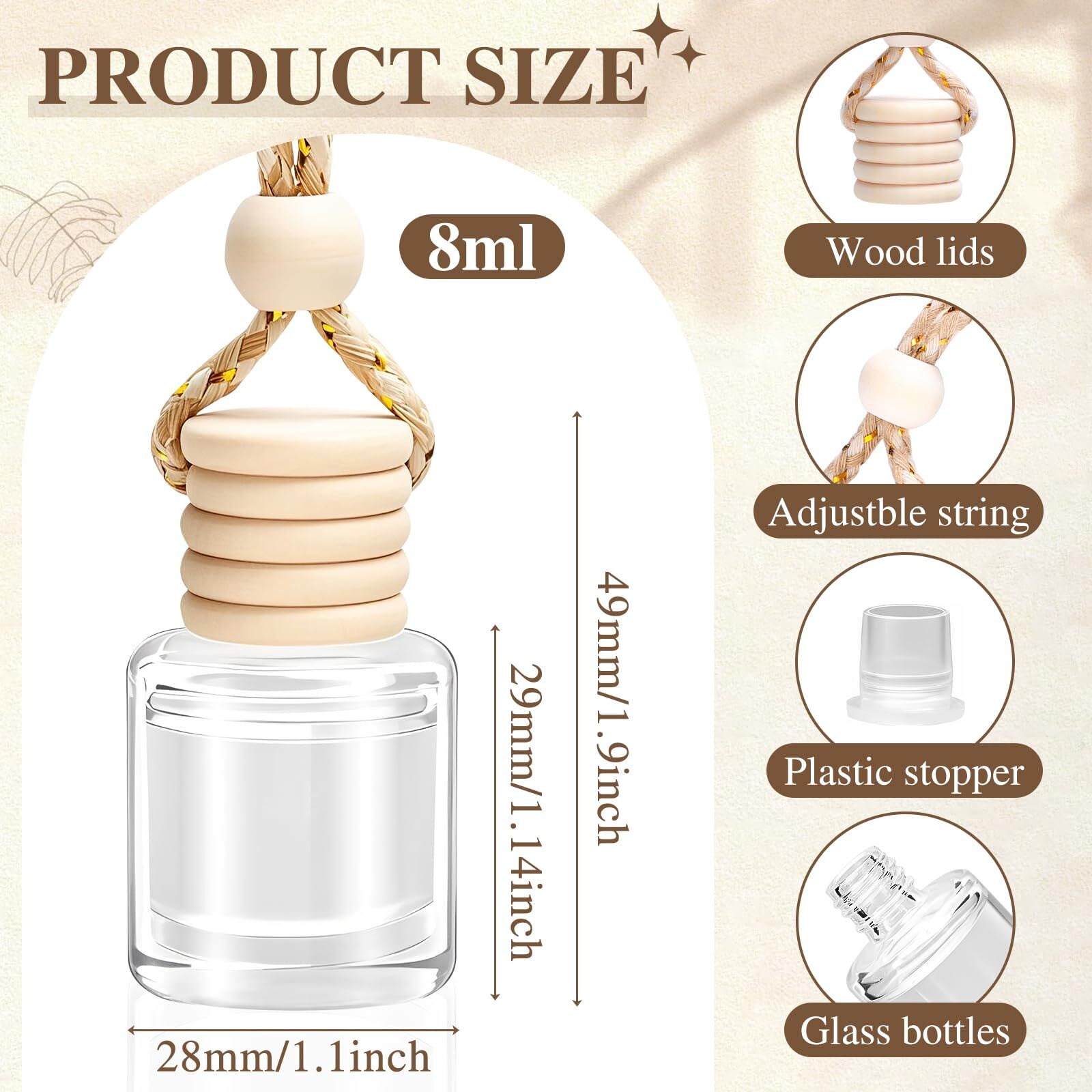 Aroic Drift Car Air Freshener, 18 Pack Long Lasting Hanging Car Air Freshener Diffuser Set For Women & Men, 6 Premium Scents Essential Oil Vehicle Aroma Fragrance Gift (8Ml Each)