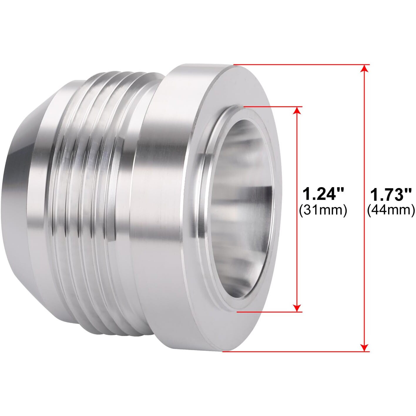 Podavelle 20An Male Flare Weld On Fitting Bung Adapter For Fuel Oil Hose Tank Aluminum