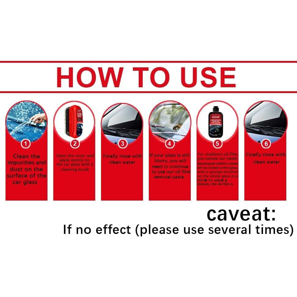 Capediem 2025 New Automotive Oil Film Cleaning Brush For Car Windows, Glass Cleaning Board, Suitable For Windshield Glass Oil Film Remover, Car Windshield Cleaner (1, Black)