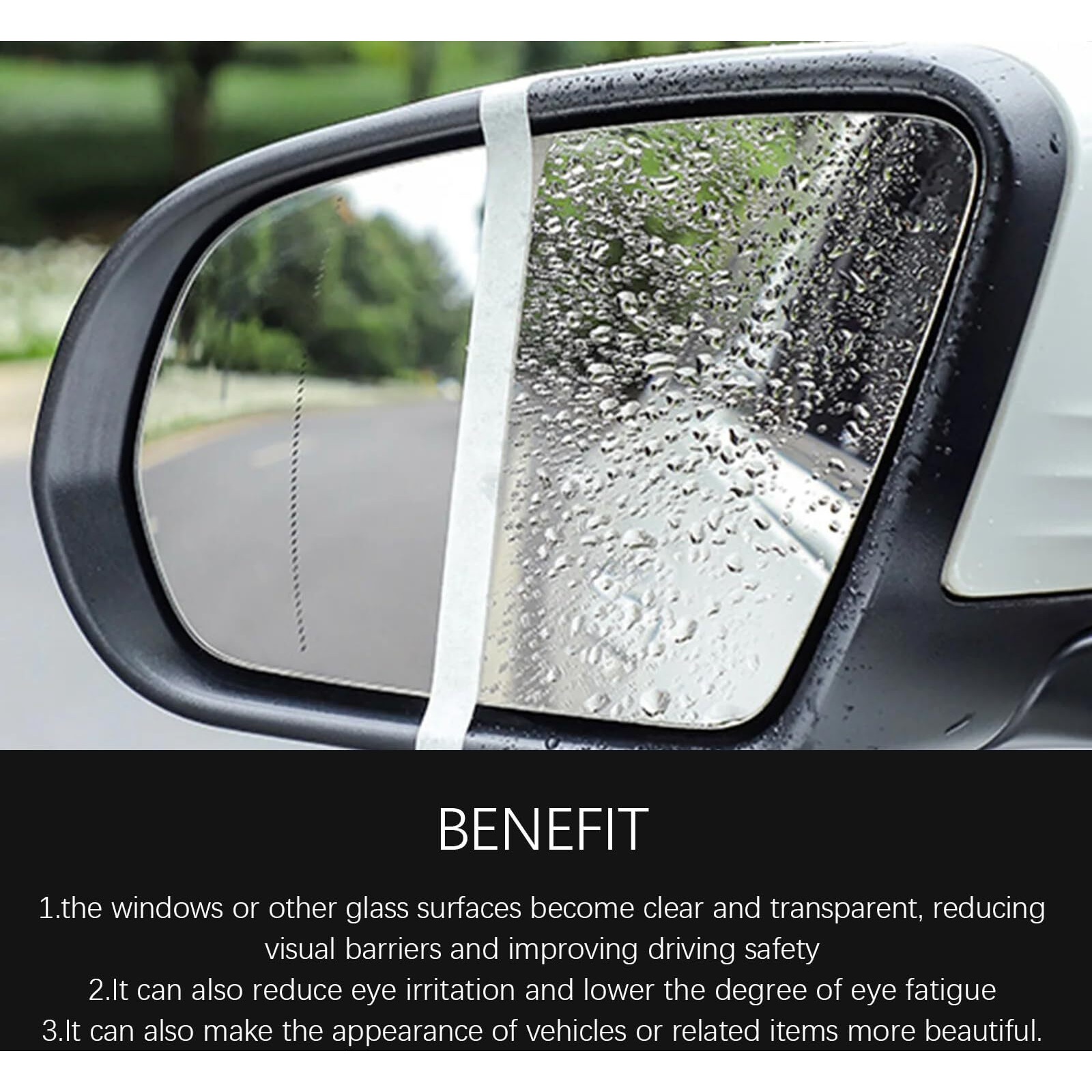 Capediem 2025 New Automotive Oil Film Cleaning Brush For Car Windows, Glass Cleaning Board, Suitable For Windshield Glass Oil Film Remover, Car Windshield Cleaner (1, Black)