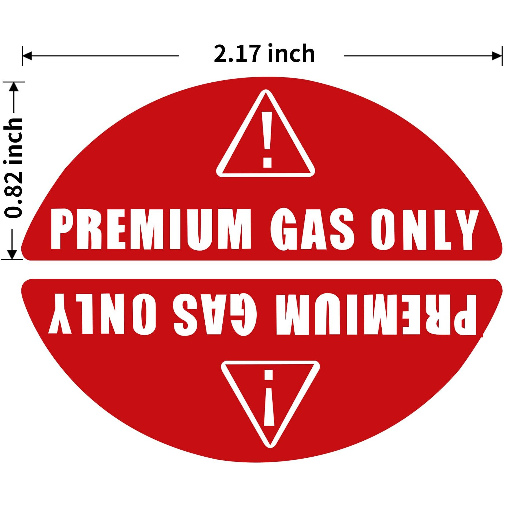 Quickmarine 8 Pairs Of Premium Gas Only Stickers For Car Van Truck Vehicle Boat Oil Tank Fuel Filler Cap Lid Cover Weatherproof Adhesive Decals