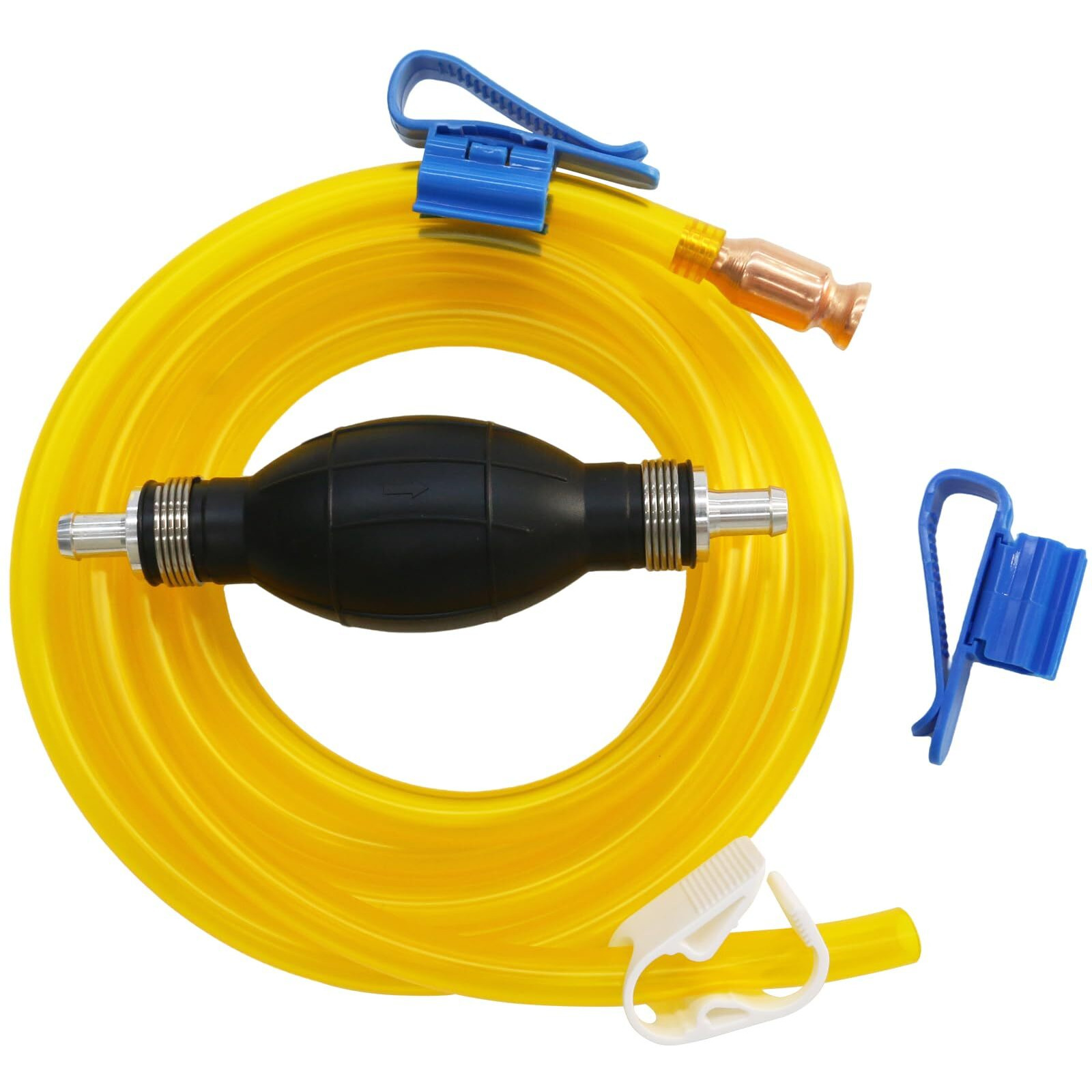 Milado Hand Fuel Transfer Pump, Gasoline Siphon Hose Pump For Gasoline, Oil, Diesel, Water, Liquid, Fuel Transfer Siphon Pumps With Pvc Hoses (15Mm-Set01)