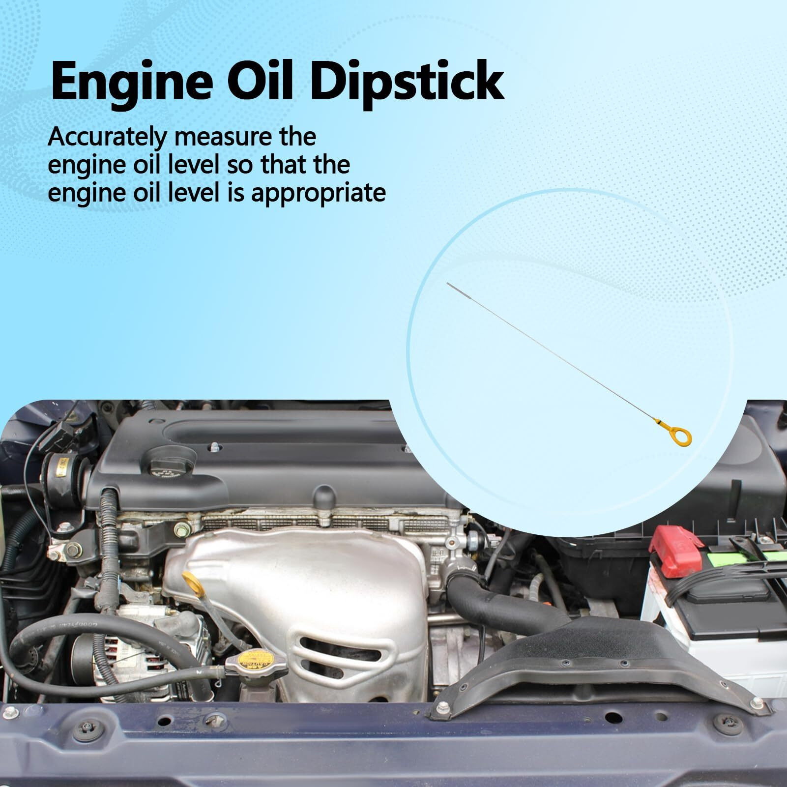 Engine Oil Dipstick Compatible With Toyota Camry/Solara 2002-2006 Replaces 917-396 153010H012, Engine Oil Level Dipstick Indicator