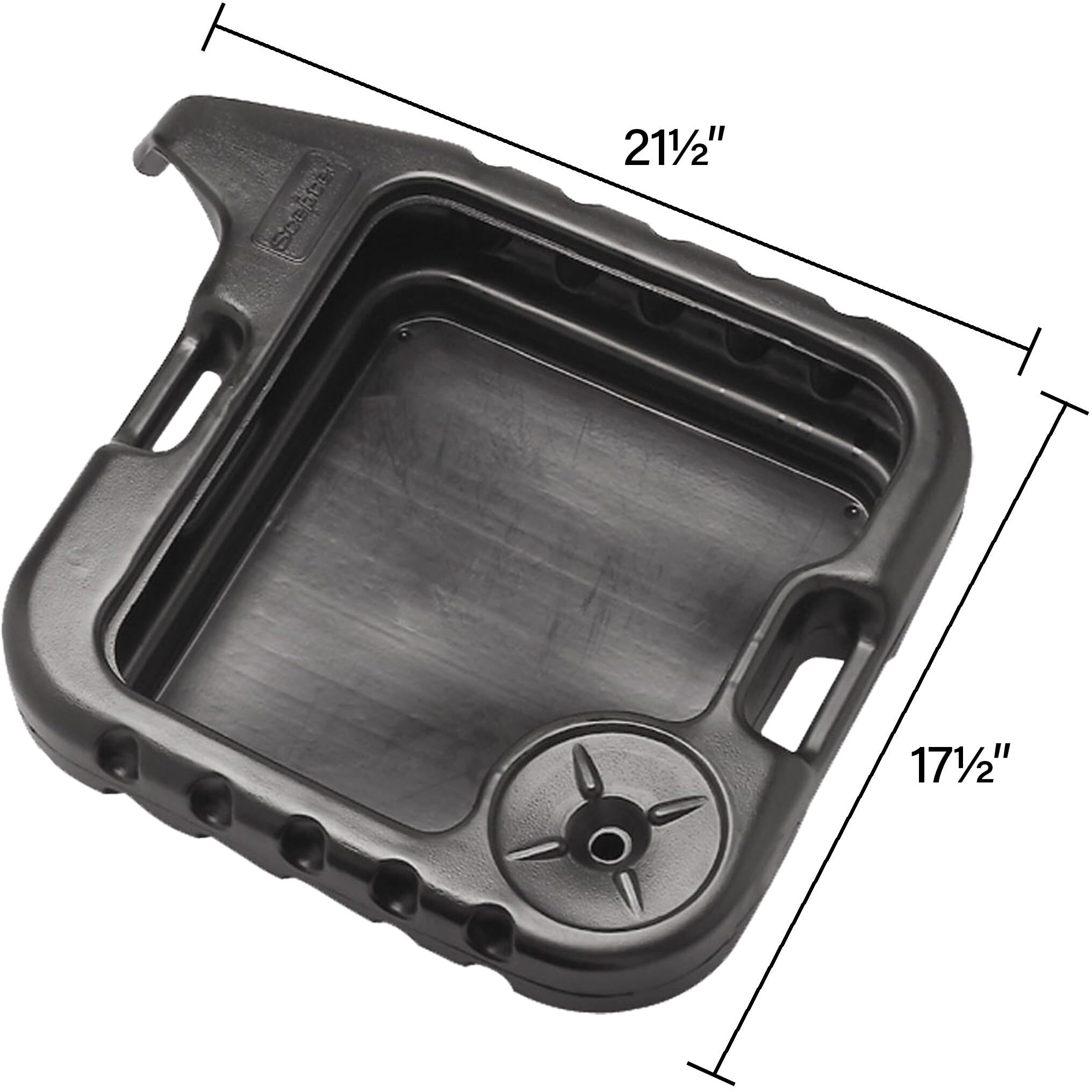 Scepter Amkit01 15.5 Quart Oil Drain Pan With Pour Spout And 18-Inch Mechanics Funnel Kit For Automotive Fluids Including Engine Oil, Anti-Freeze, Transmission Fluid And More, Black