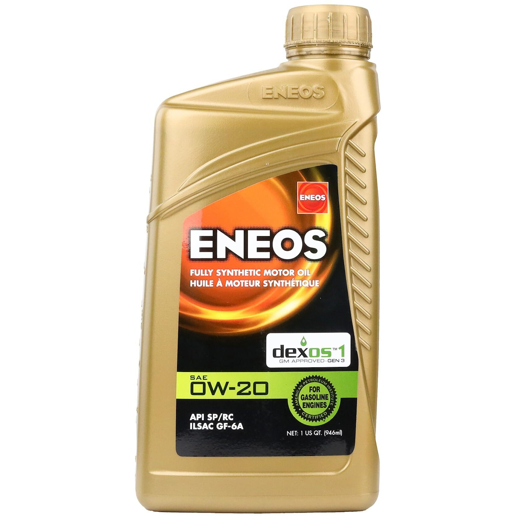Eneos 0W-20 Fully Synthetic Motor Oil (1 Quart Case Of 12)