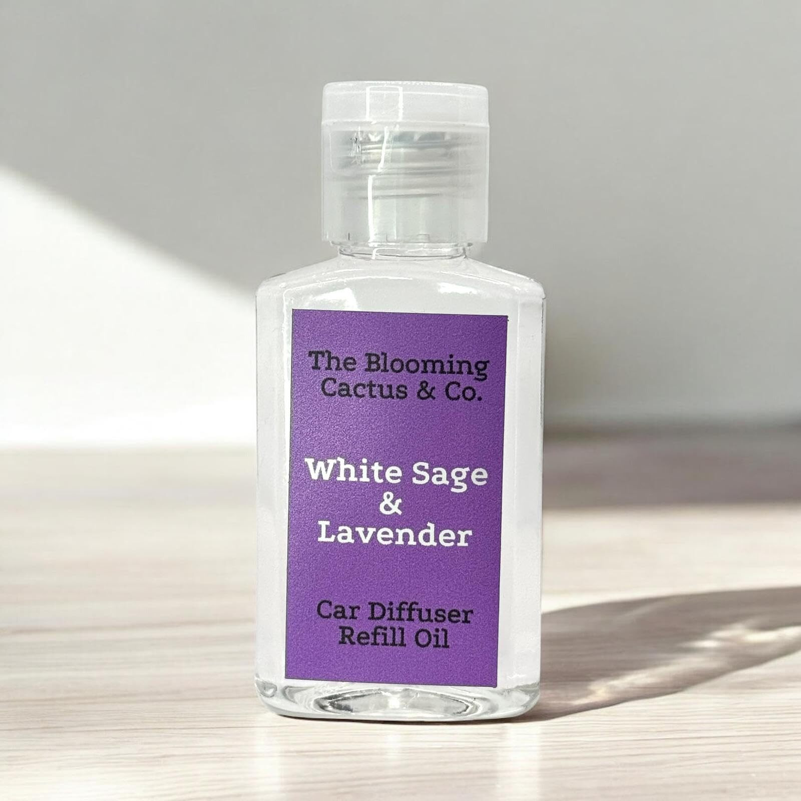 Car Air Freshener Refill Oil - Fragrance Oil Diffuser Refill - Car Diffuser Refill - Reed Diffuser Refill -The Blooming Cactus & Co. - (White Sage & Lavender)