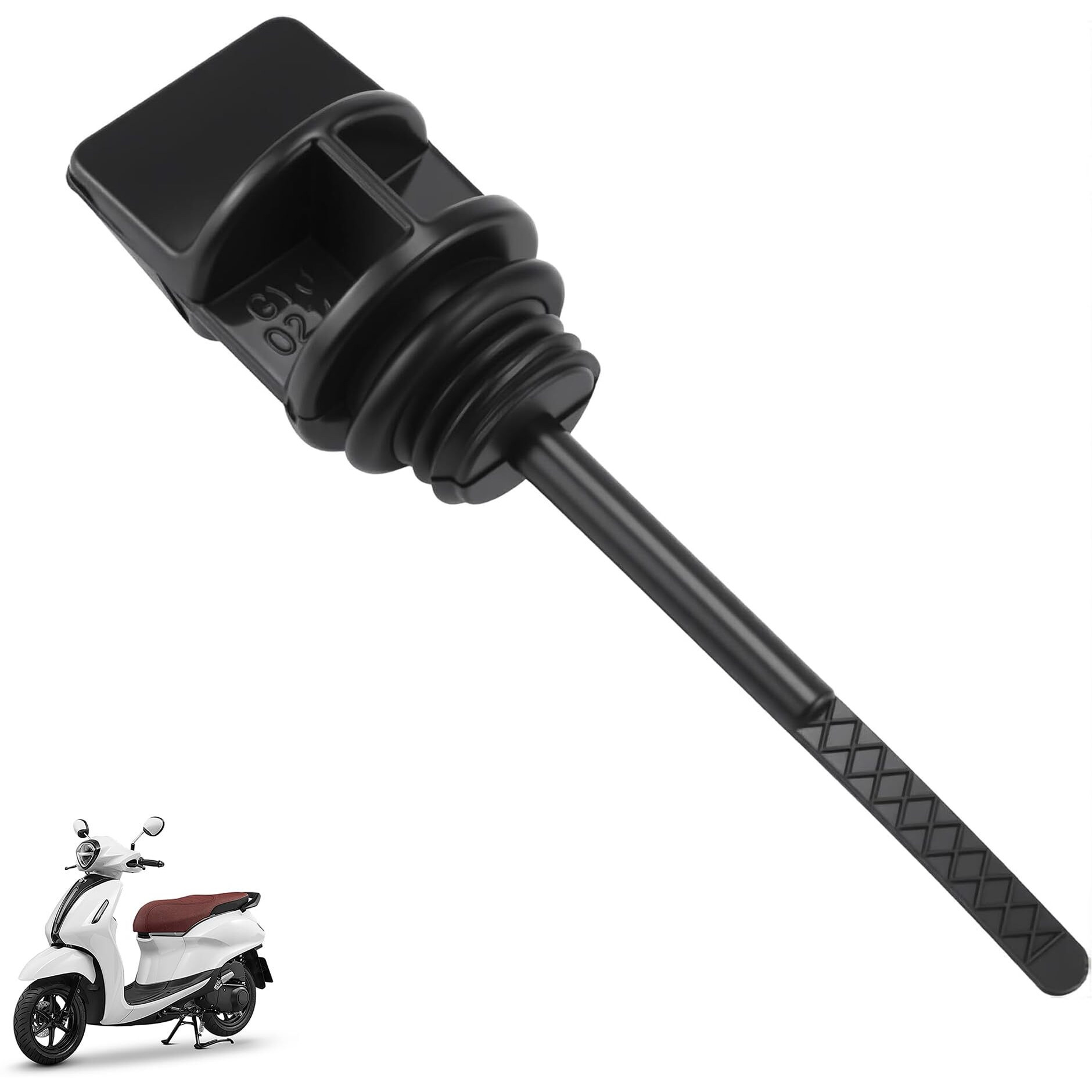 Joyyangfang 81Mm Engine Dipstick Dip Stick Oil Fill Cap For Chinese Scooter Moped Atv Go Kart 4-Stroke Gy6 50Cc-150Cc Engines