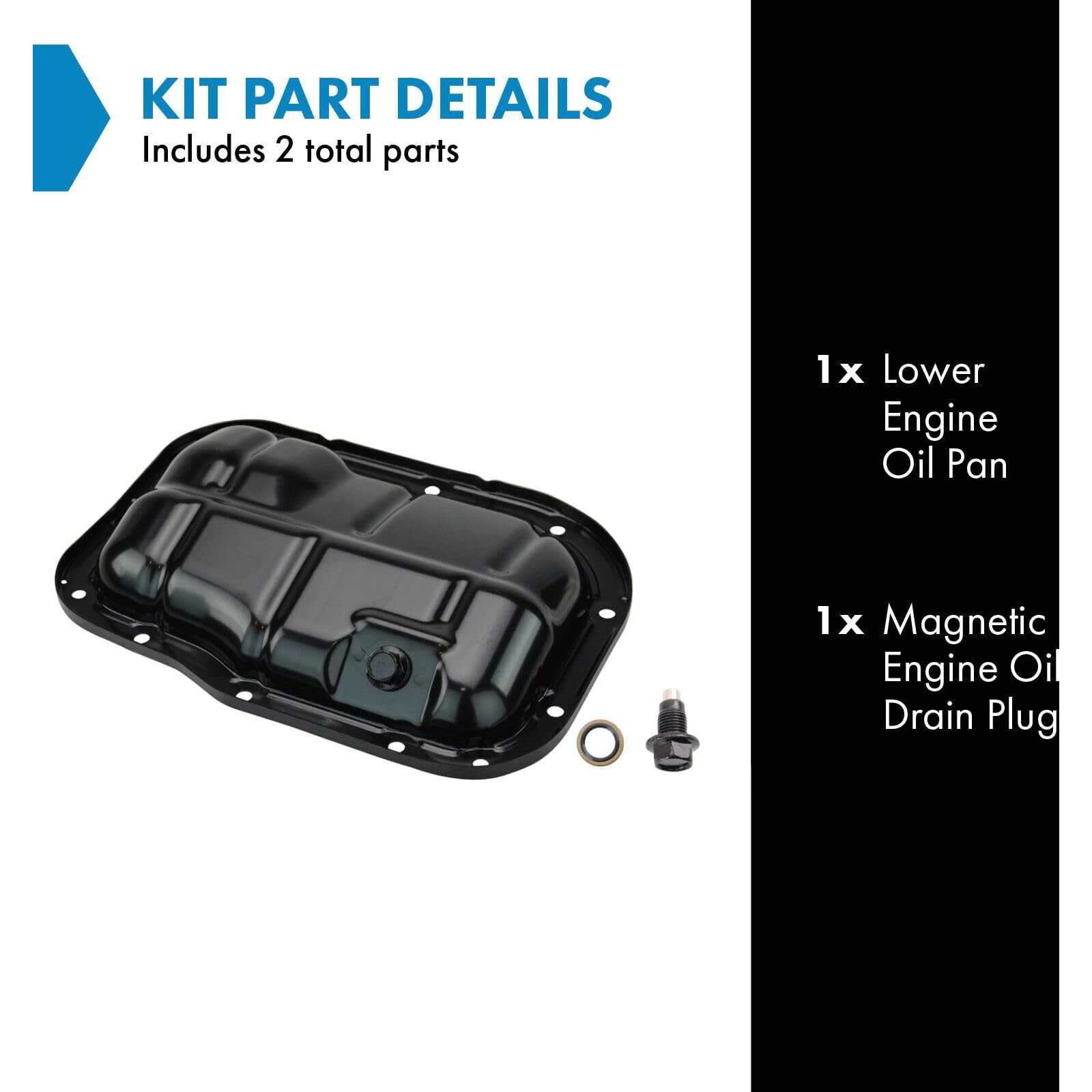 Trq Lower Engine Oil Pan Compatible With 2011-2017 Lexus Ct200H 2008-2012 Scion Xd 2009-2018 Toyota Corolla 2009-2013 Matrix 2010-2018 Prius
