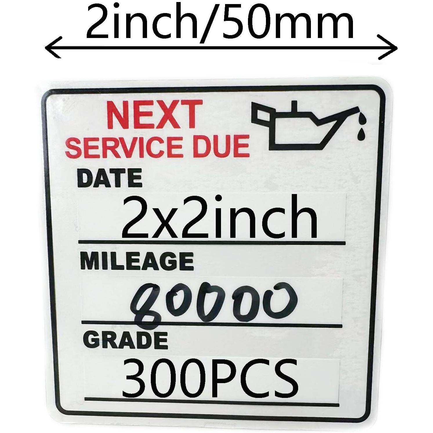 Chardime Oil Change Stickers