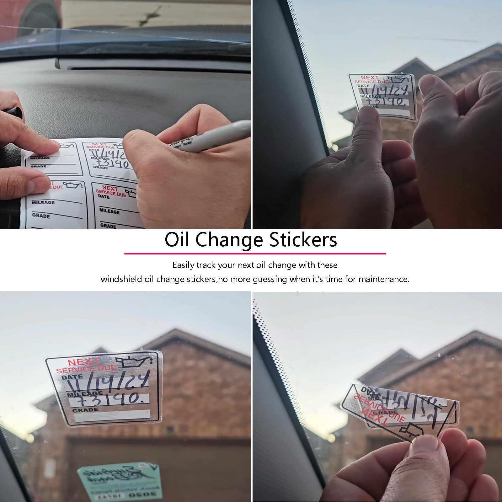 Chardime Oil Change Stickers