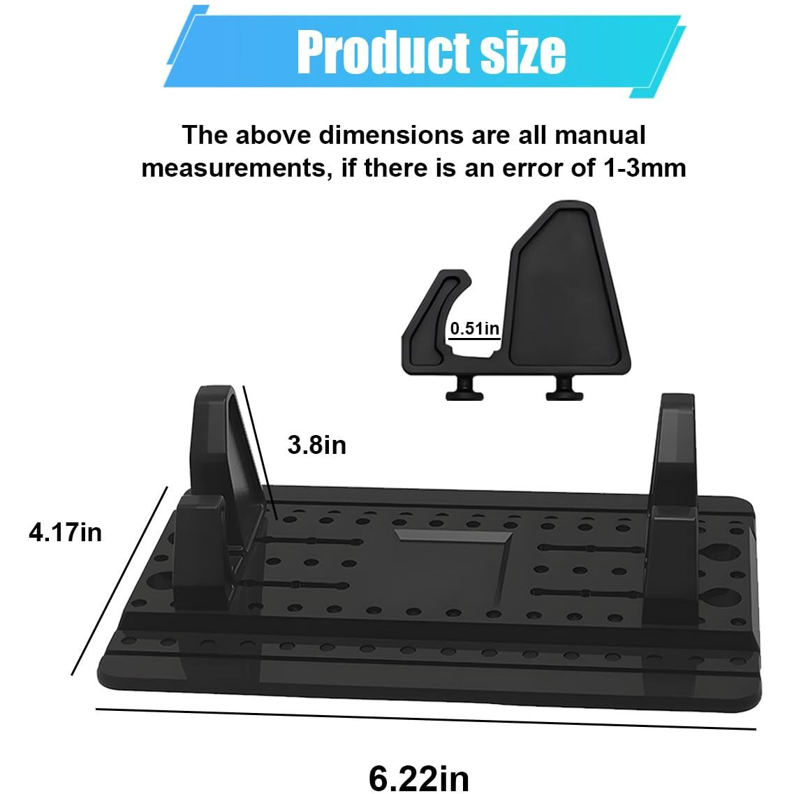 Duscoke Cell Phone Holder For Car Dashboard - Adjustable Silicone Phone Mount Car Pad Mat - Universal Anti-Slip Vehicle Gps Mounting Mat Cellphone Stand For Smartphones Navigation