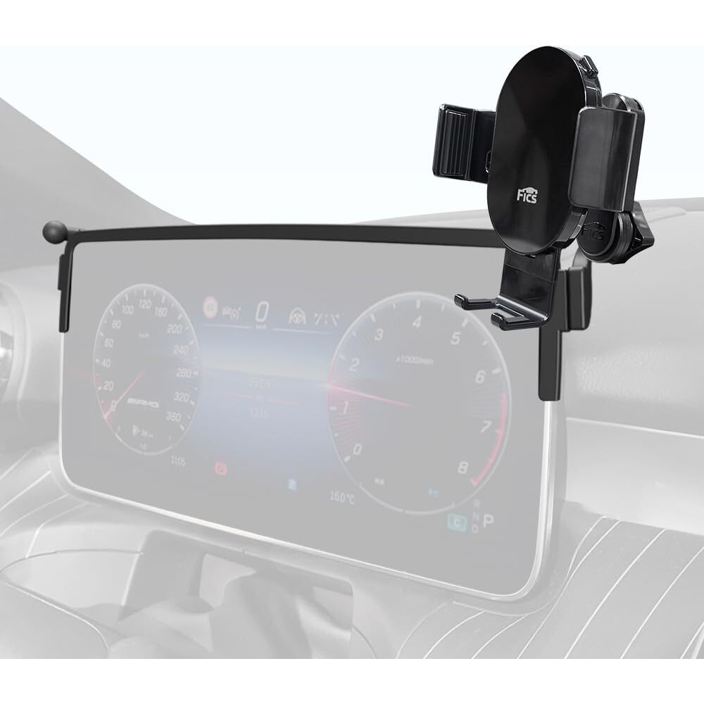 Fics Car Phone Holder For Mercedes-Benz Glc (X254) & C-Class (W206) - Custom-Fit Mount For Seamless Display Integration, Interior Accessories For Navigation Use, Stable Driving View