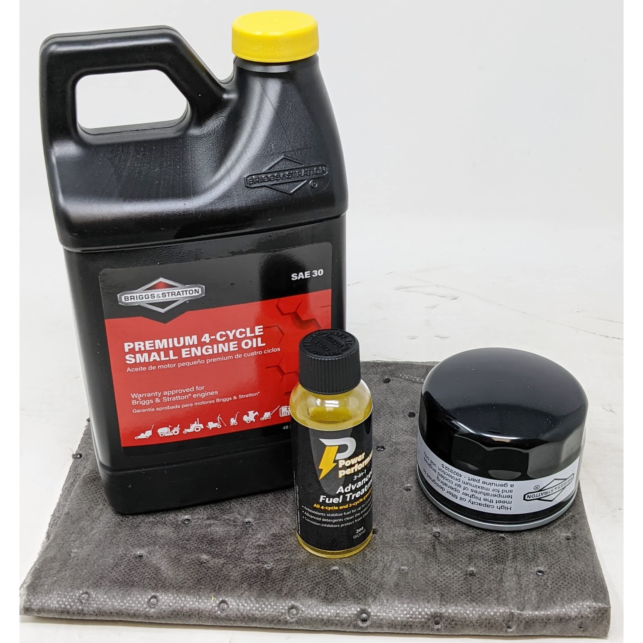 Briggs And Stratton 48Oz Oil And 492932S Oil Filter With Fuel Treatment