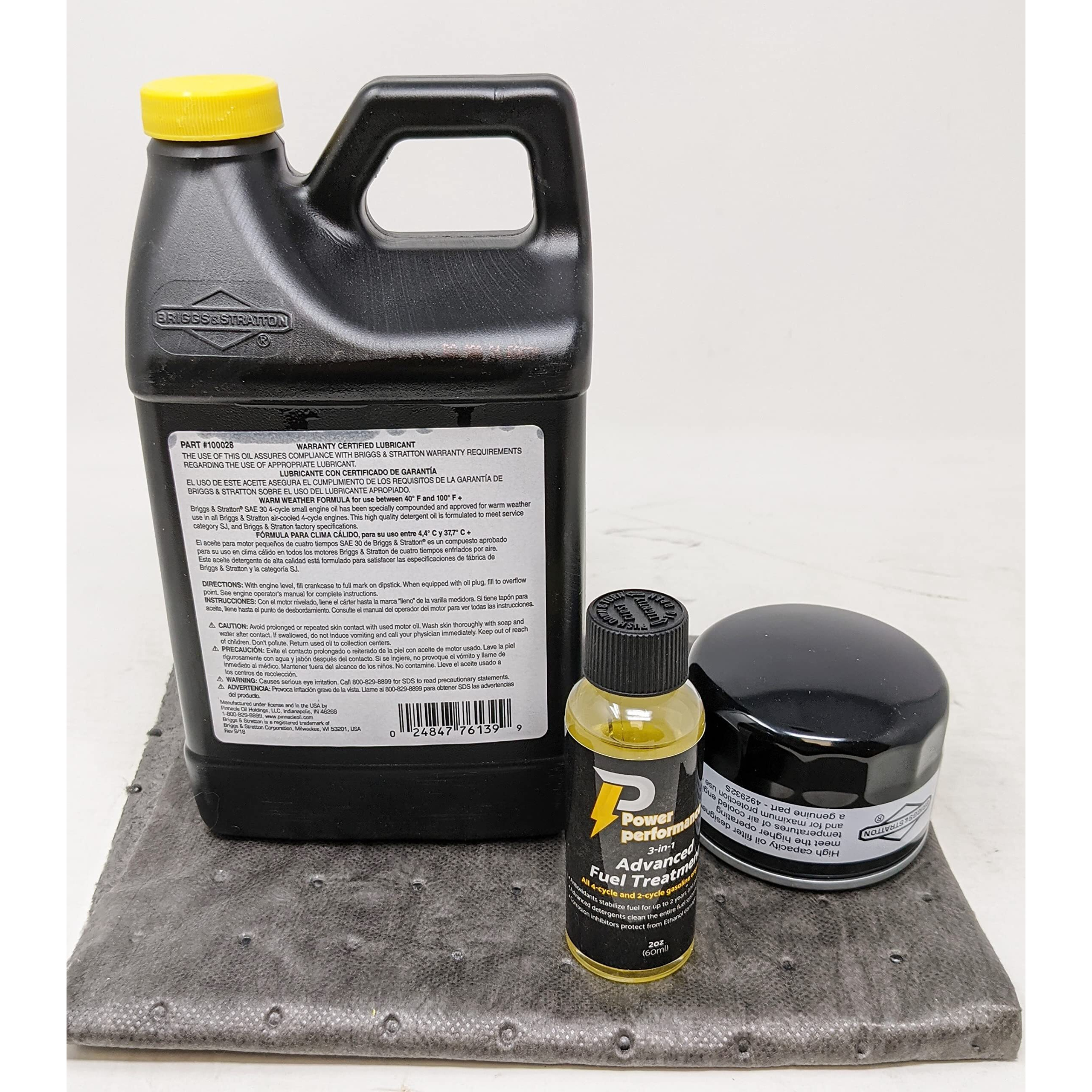 Briggs And Stratton 48Oz Oil And 492932S Oil Filter With Fuel Treatment