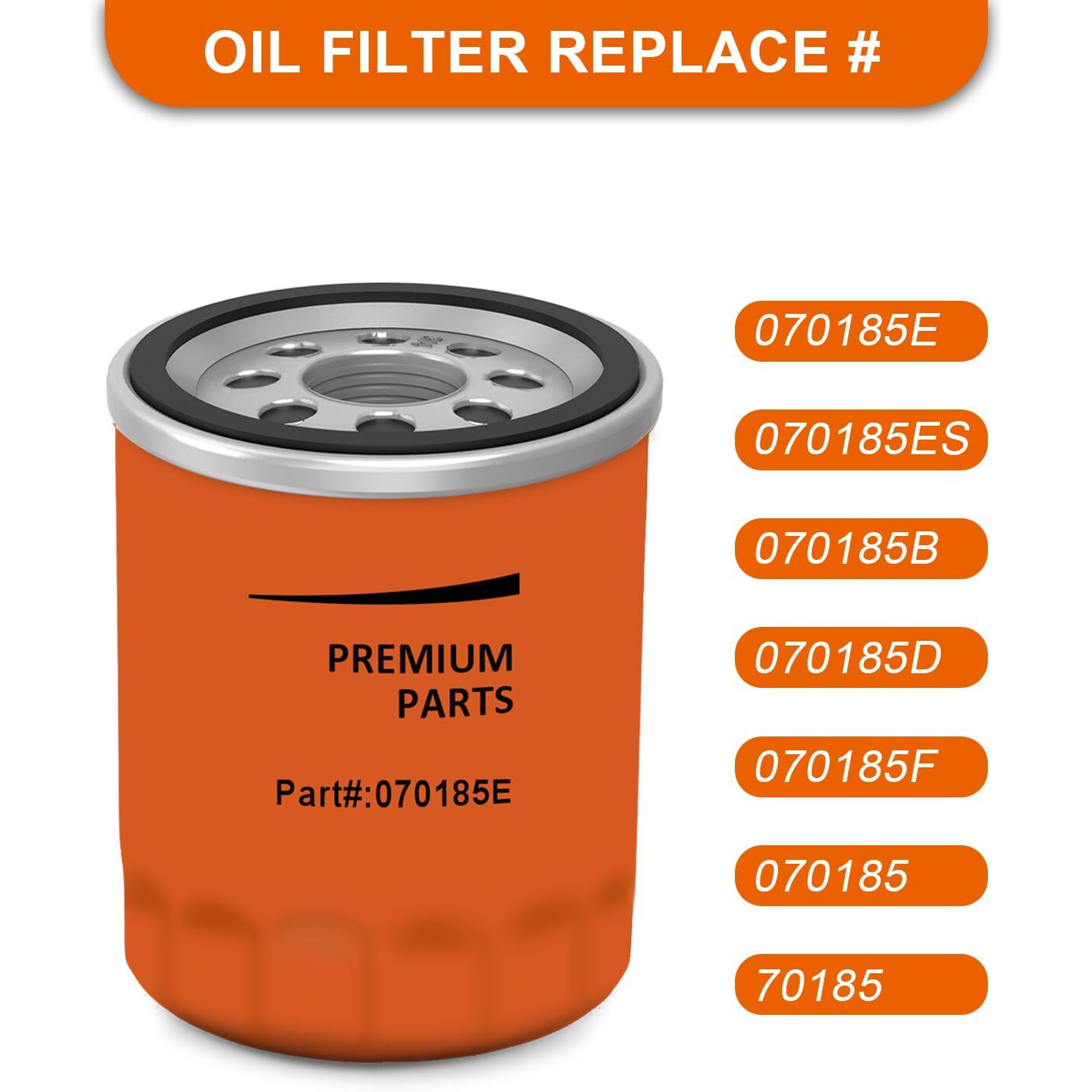 070185E Oil Filter Fit For 10-20Kw Generator 760Cc 990Cc Engines Compatible With 070185Es(4 Pack)