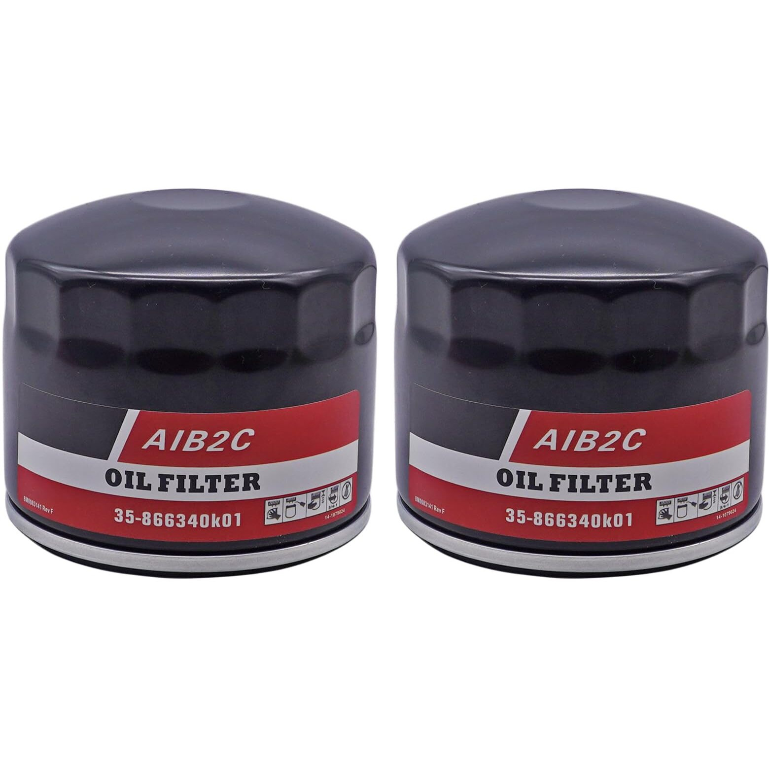 2 Pcs Marine Oil Filter 35-866340K01 Compatible With Mercruiser 4- & 6- Cylinder Engines, Gm V8 Engines,Relaces Sierra 18-7824-2