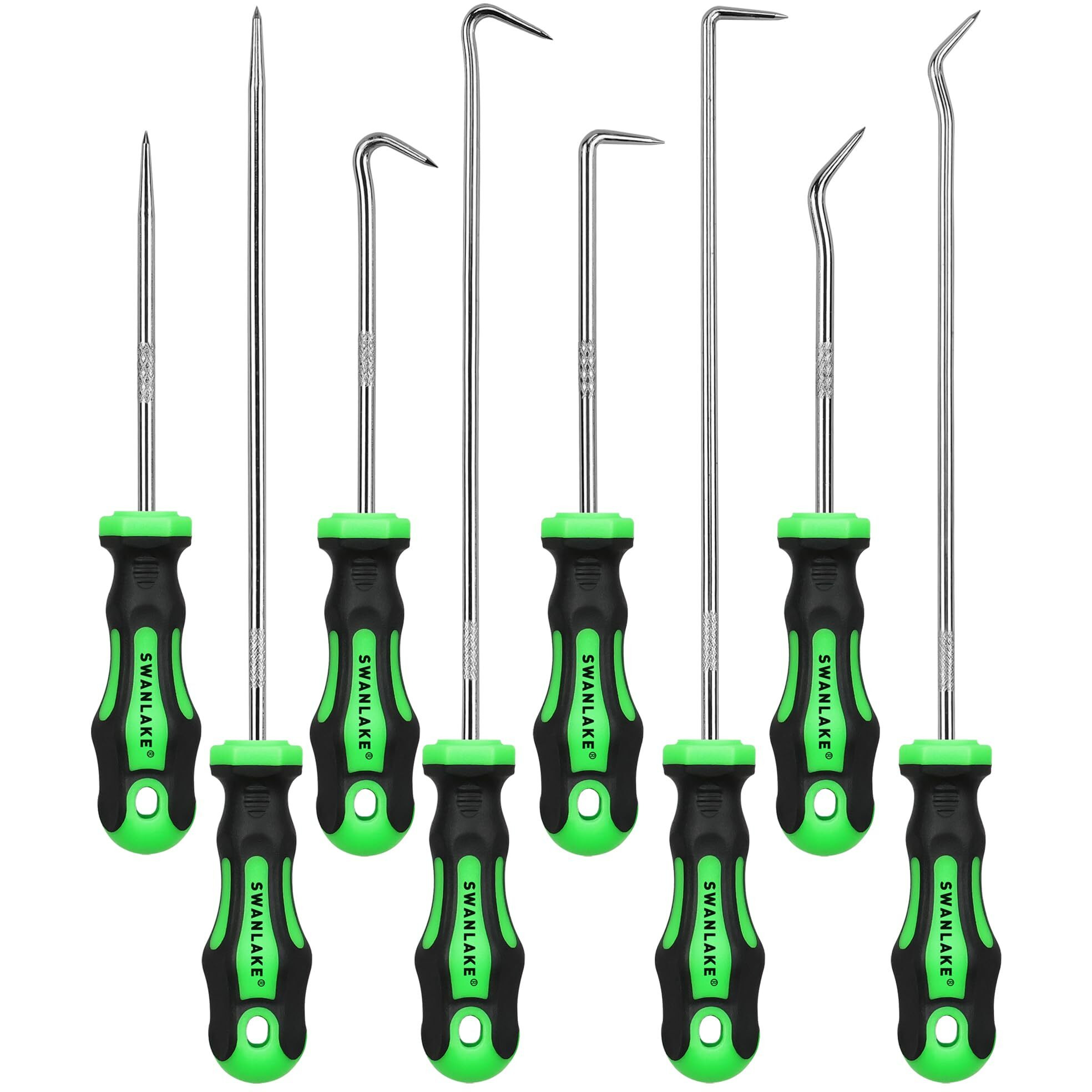 8-Piece Mini Hook And Pick Set, 4Pcs 8.6'' & 4Pcs 5.7'' Precision Automotive Picks Tools Set For Car Auto Oil Seal, Mechanic Lock Picking Kit, Puller Remover Tools