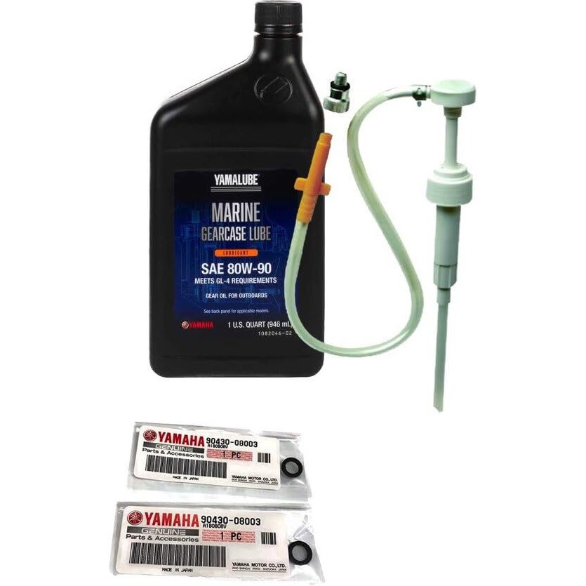 F75 F90 F115 Outboard Service Maintenance Kit, 10W-30 4M Oil Change Kit, Marine Gearcase Lube, Filters, Fits Yamaha 2006+ Models