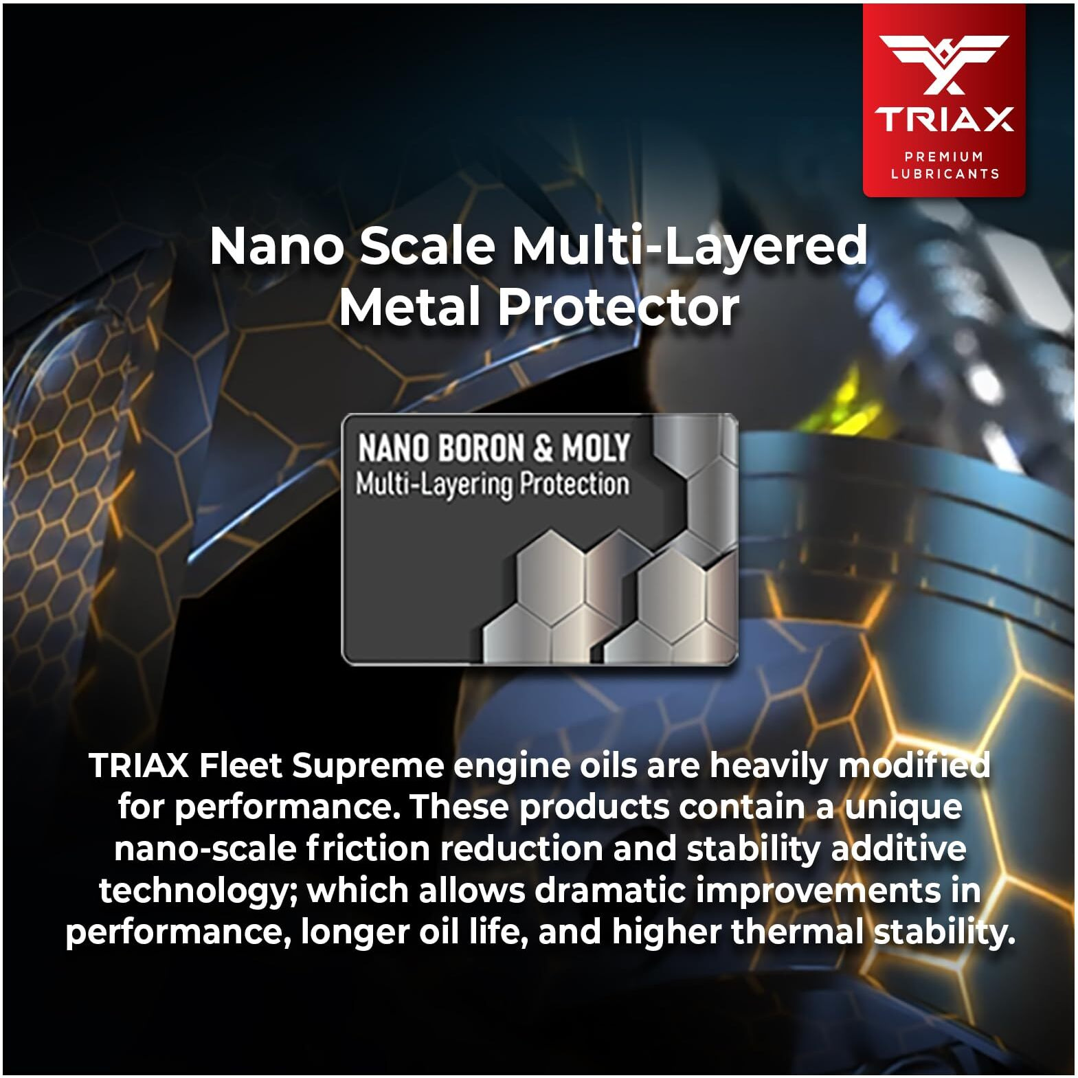 Triax Fleet Supreme 5W-40 Esp Api Ck-4 Full Synthetic Diesel Engine Oil, Friction Optimized And Boosted With Molybdenum And Nano-Boron, Superb Powerstroke Performance (5 Gallon)