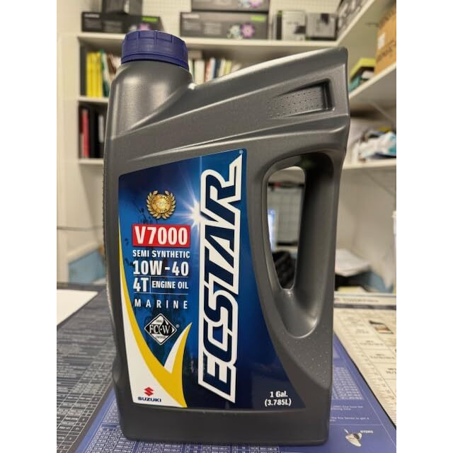 Suzuki Ecstar V7000 10W-40 Marine 4-Stroke Engine Oil, 2 Gal (990C0-01E30-Glnx2